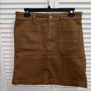 Everlane Brown Pencil Skirt with Front Pockets size 8